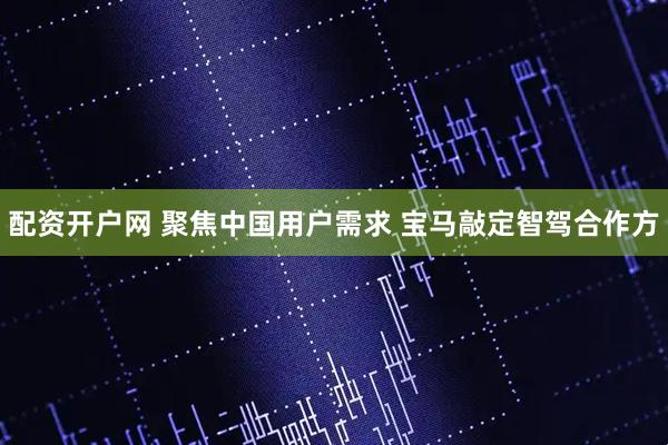 配资开户网 聚焦中国用户需求 宝马敲定智驾合作方